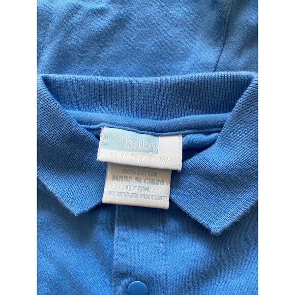 Vintage Baby Curfew baby boy collared short romper - size 0/3 months - Picture 2 of 3